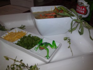 Waterzooi - served with parsley, herbs and julienne of lemon zest garnish