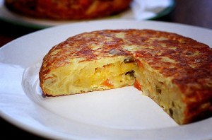 An elegant potato frittata - a national snack food!