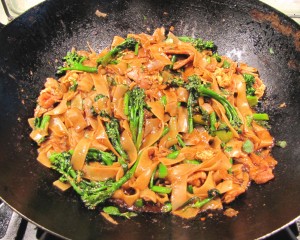 Pad See Ew - in the Wok, almost ready to serve