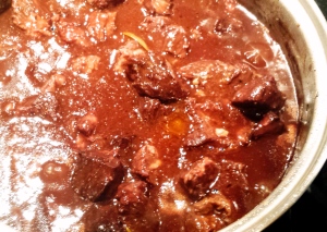 Peposo simmering in the pot