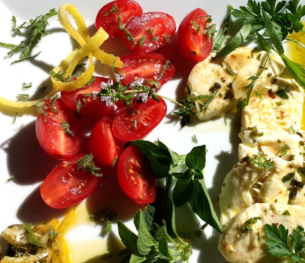 Up close with marinated Mozzarella